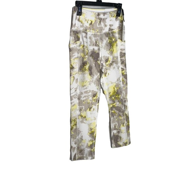 Calvin Klein Performance Printed Cropped Leggings Yellow, white, XS - Picture 6 of 9